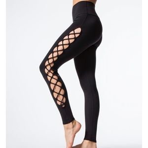 Alo yoga interlace leggings black xxs